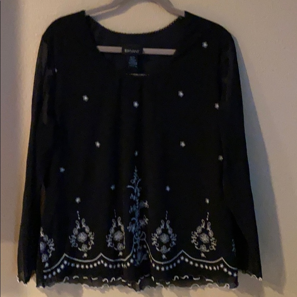 Lane Bryant Embroidered Long Sleeve Top 18/20